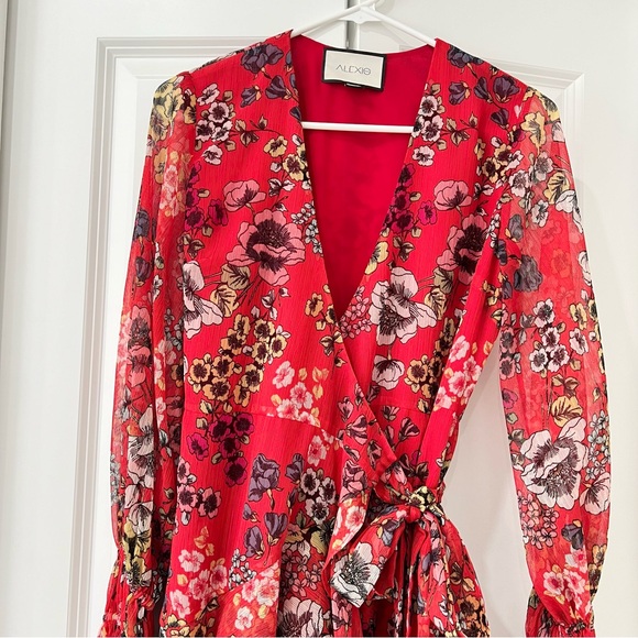 ALEXIS Sidony Floral Wrap Dress Red Floral Size XS - Picture 4 of 8